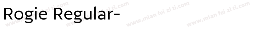 Rogie Regular字体转换